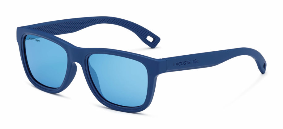 Gafas flotanres de Lacoste en color azul.
