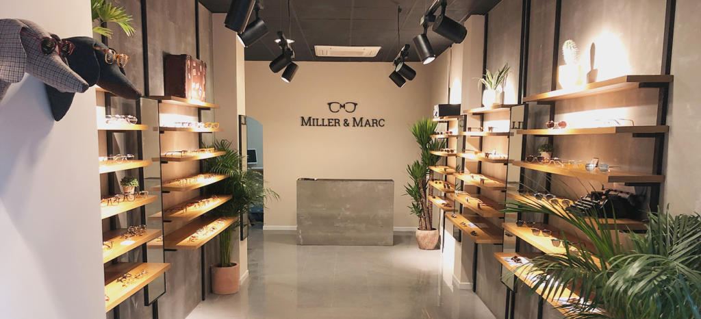 Interior de la óptica de Miller&Marc en Palma.